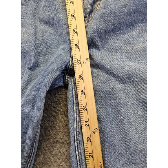 American Eagle Jeans Womens Size 0 Medium Wash Mom Jean Distressed Stretch - Picture 9 of 11